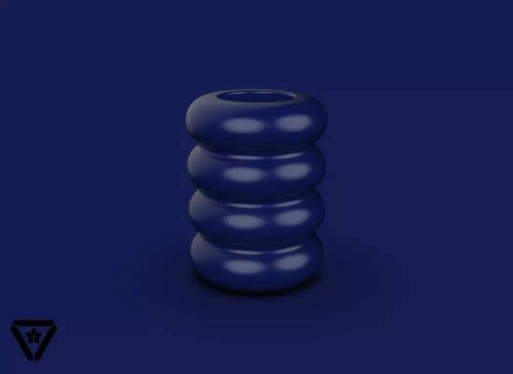 19 4 Circle Geometric Planter Pot V1 Lara 3D print model