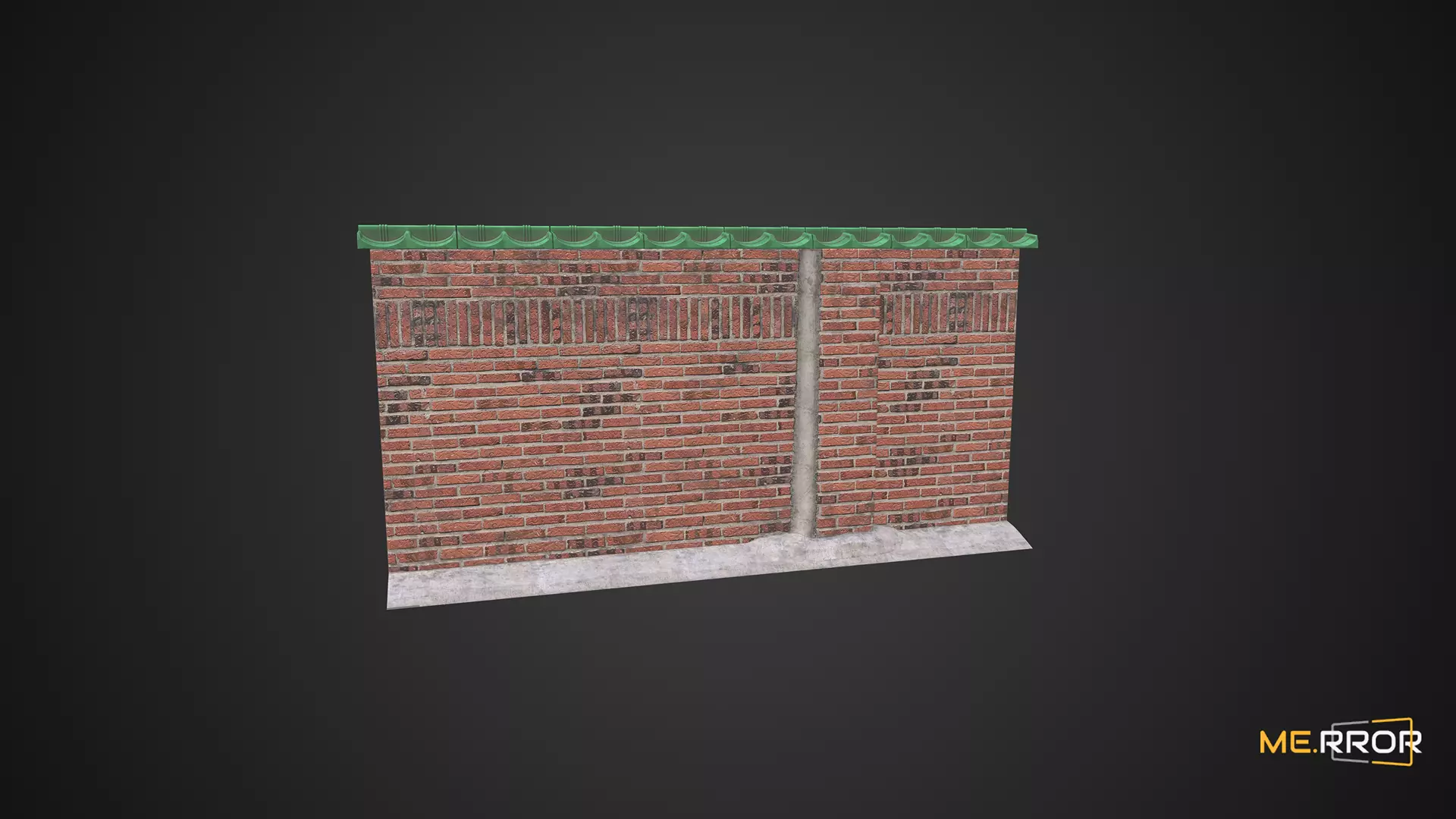 Game Ready Brick Wall 2 Low-poly 3D model_0