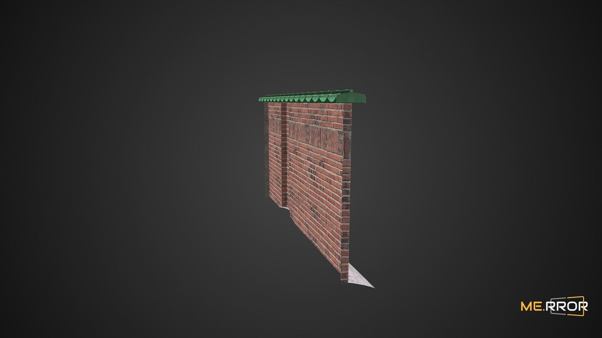 Game Ready Brick Wall 2 Low-poly 3D model_2