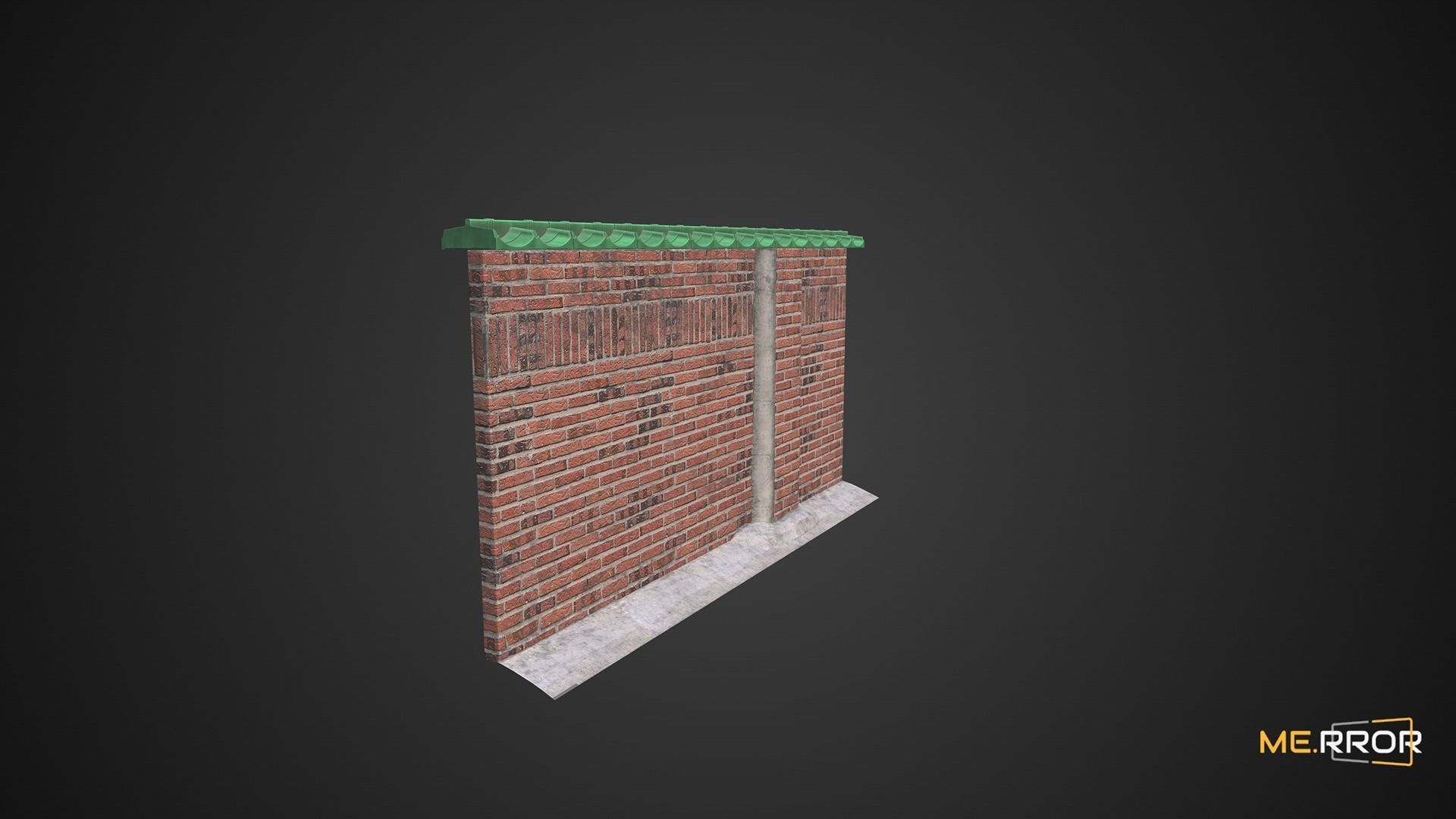 Game Ready Brick Wall 2 Low-poly 3D model_4