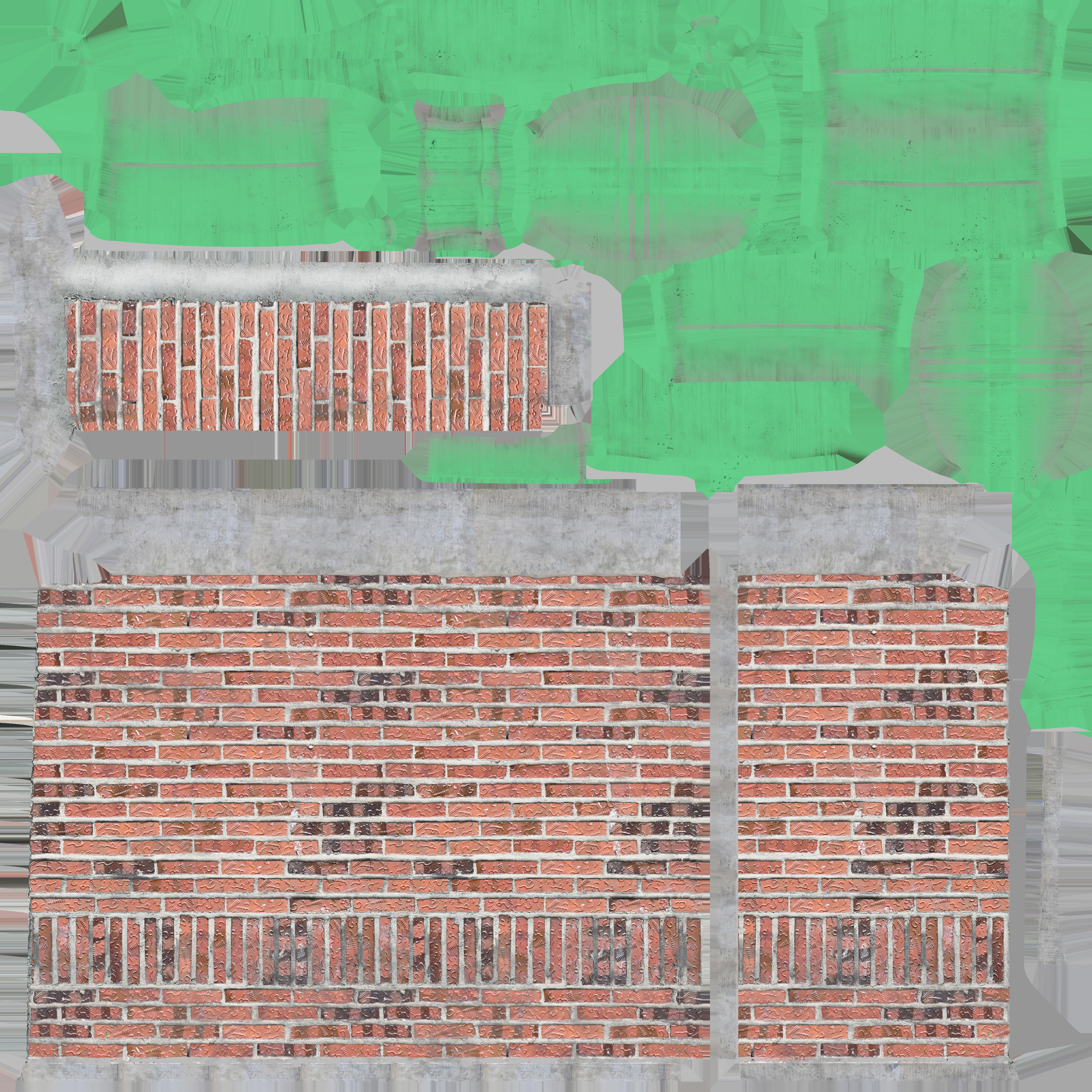Game Ready Brick Wall 2 Low-poly 3D model_15