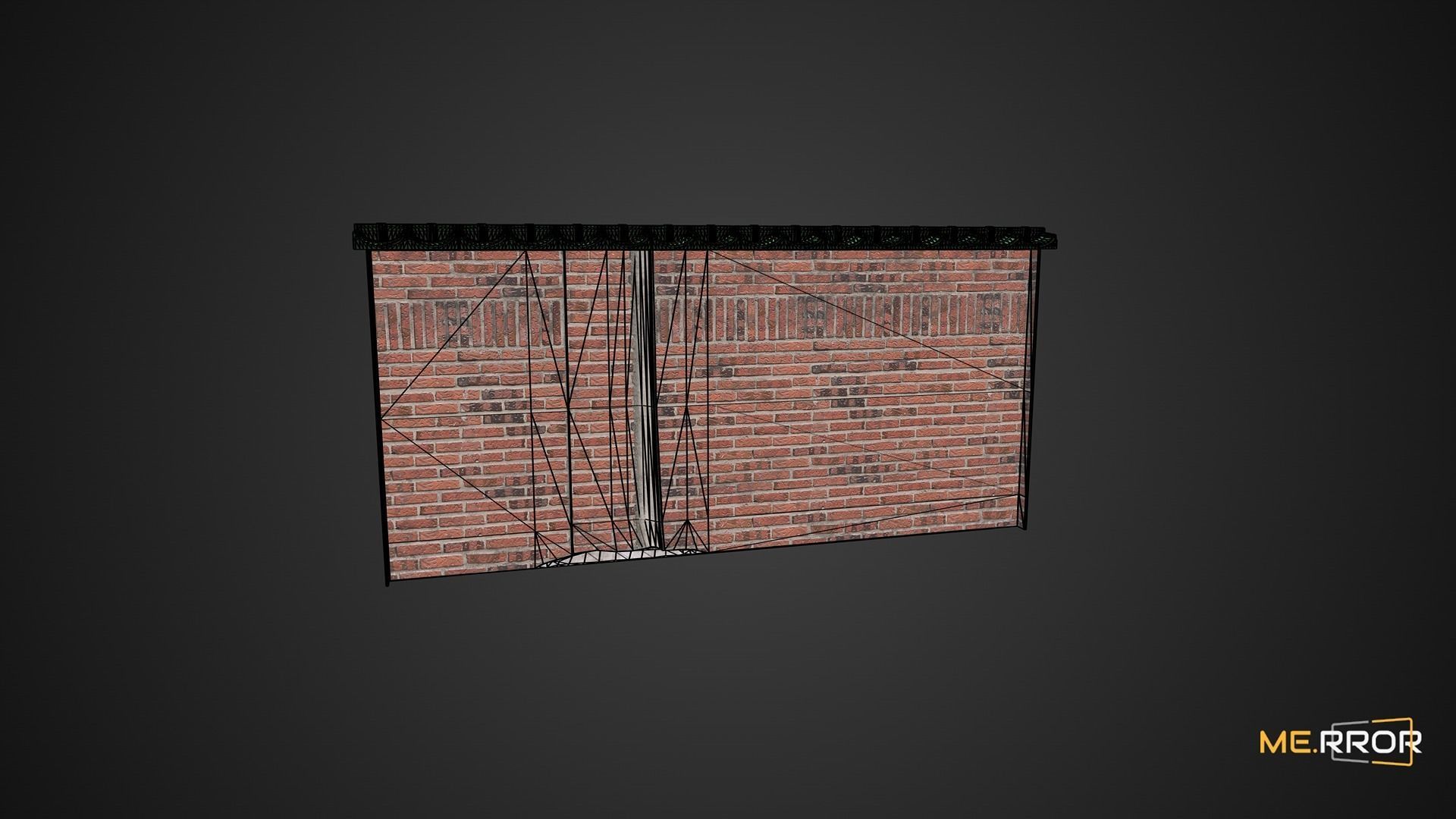 Game Ready Brick Wall 2 Low-poly 3D model_7