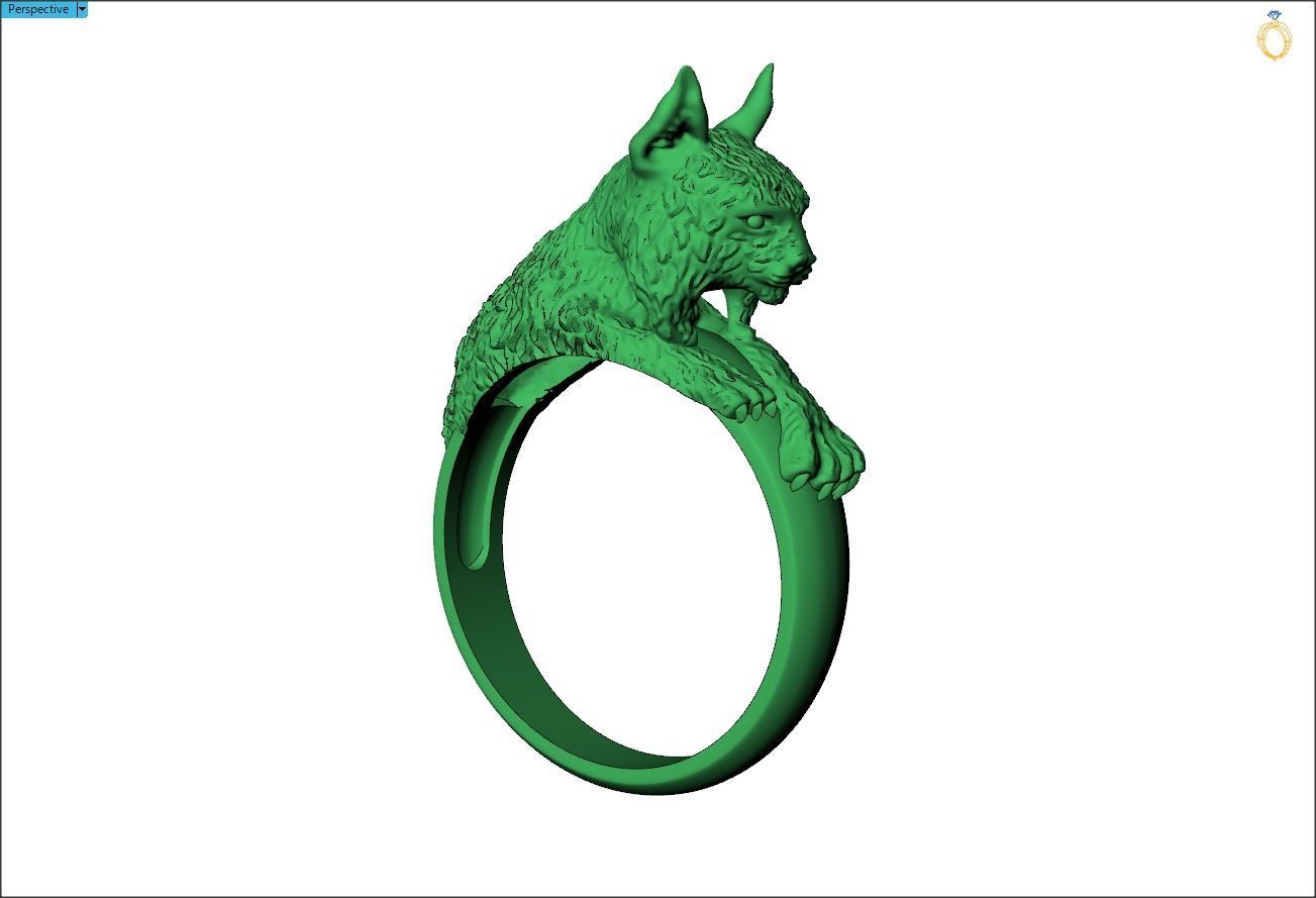 Lynx Ring 3D print model_5