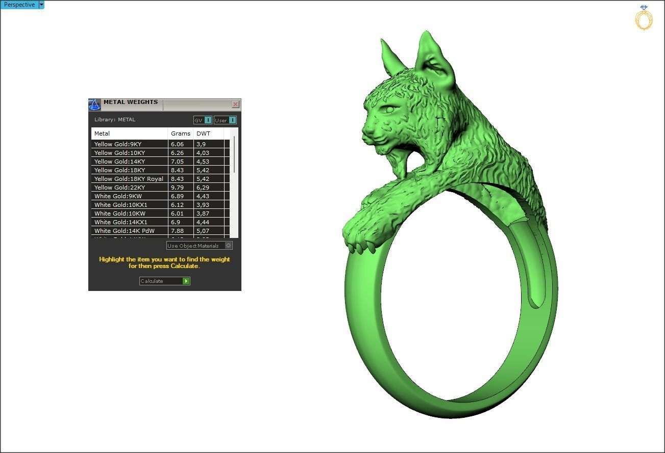 Lynx Ring 3D print model_8