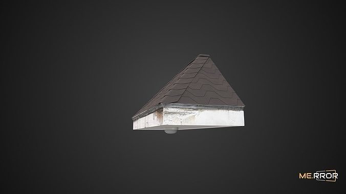 Game Ready Old Villar Porch Roof Low-poly 3D model 2