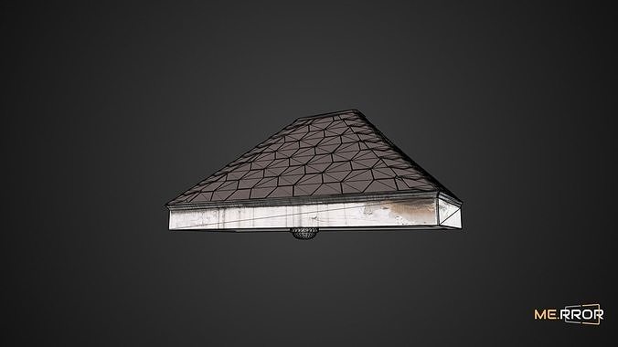 Game Ready Old Villar Porch Roof Low-poly 3D model 7