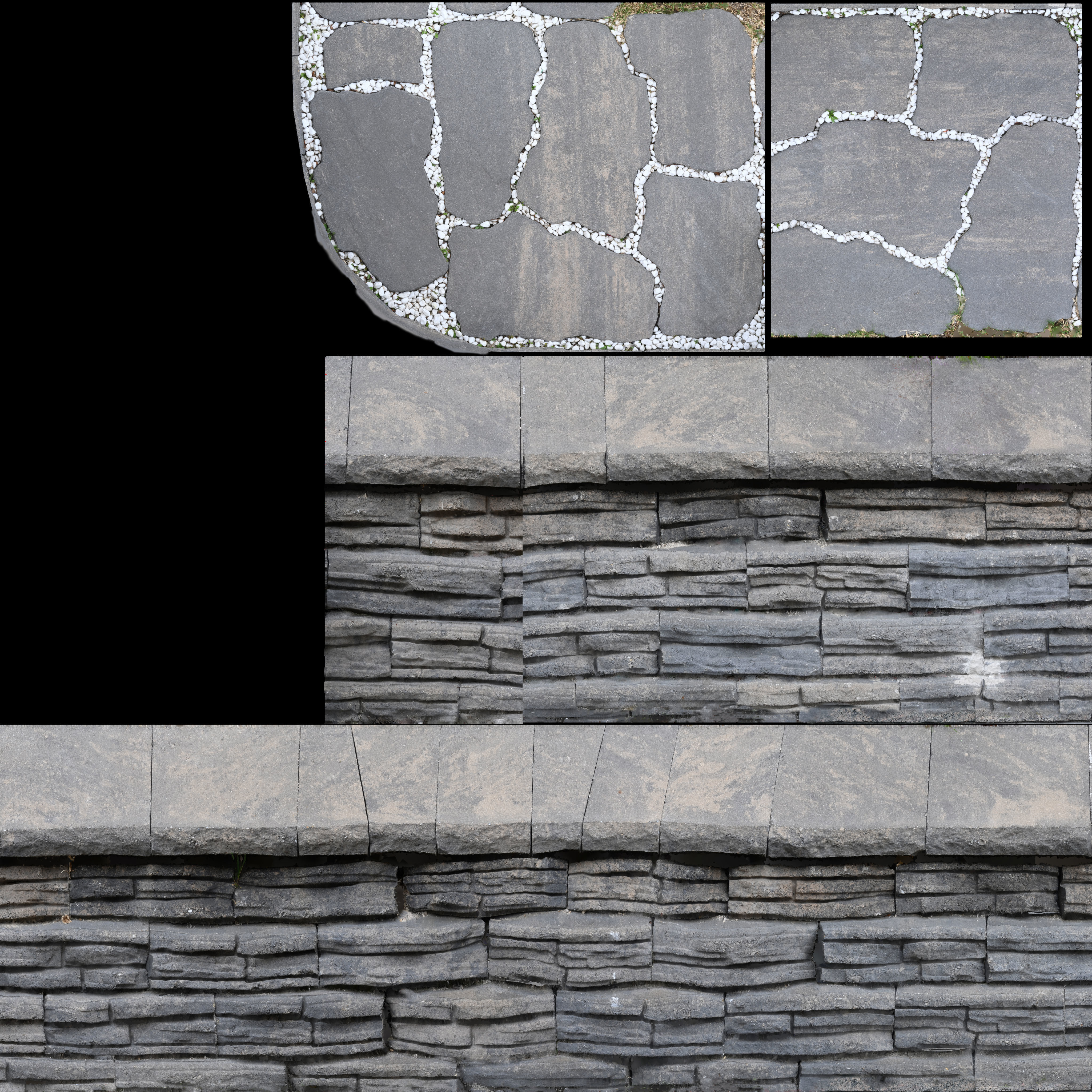 Game Ready Stone Wall and Floor Low-poly 3D model_17