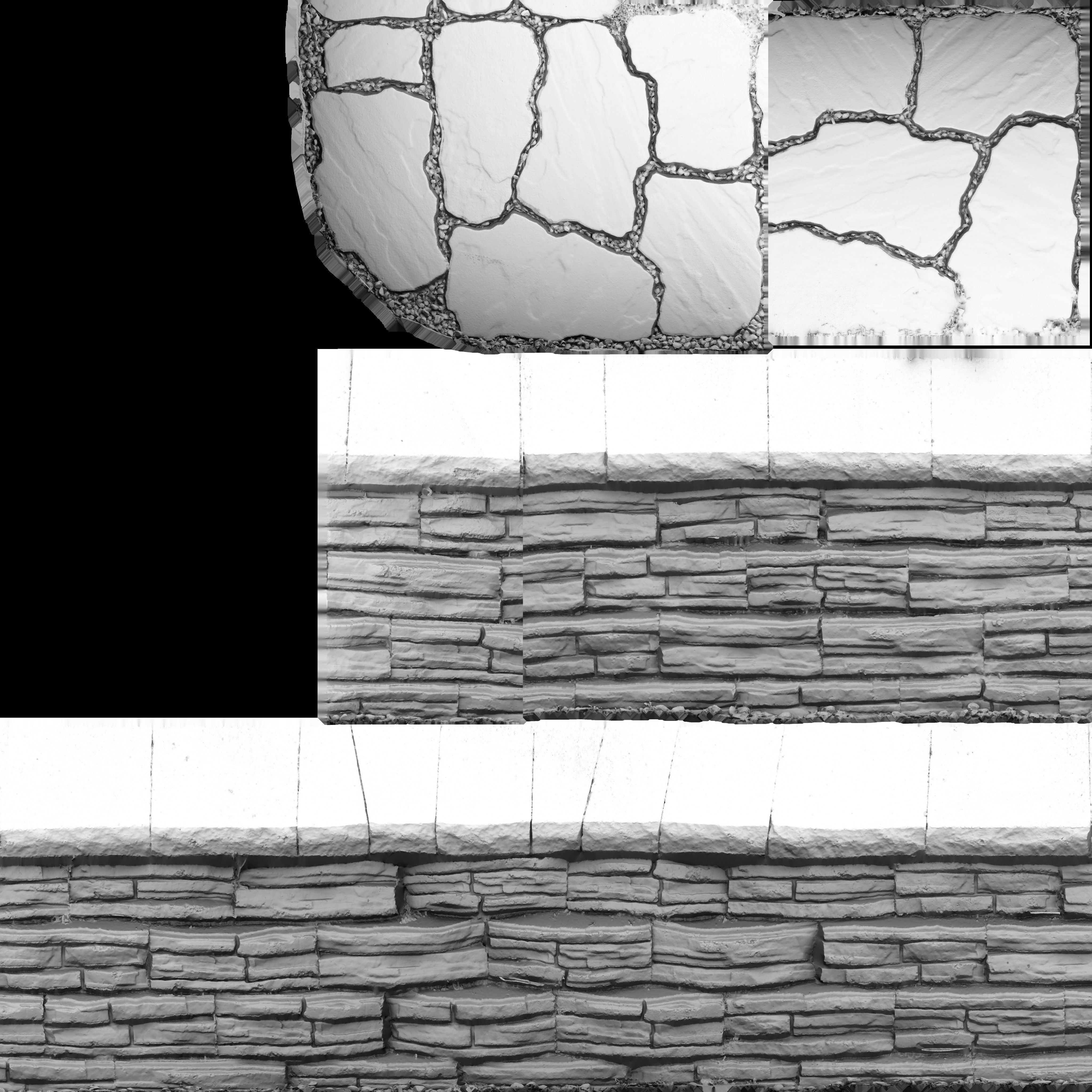 Game Ready Stone Wall and Floor Low-poly 3D model_14