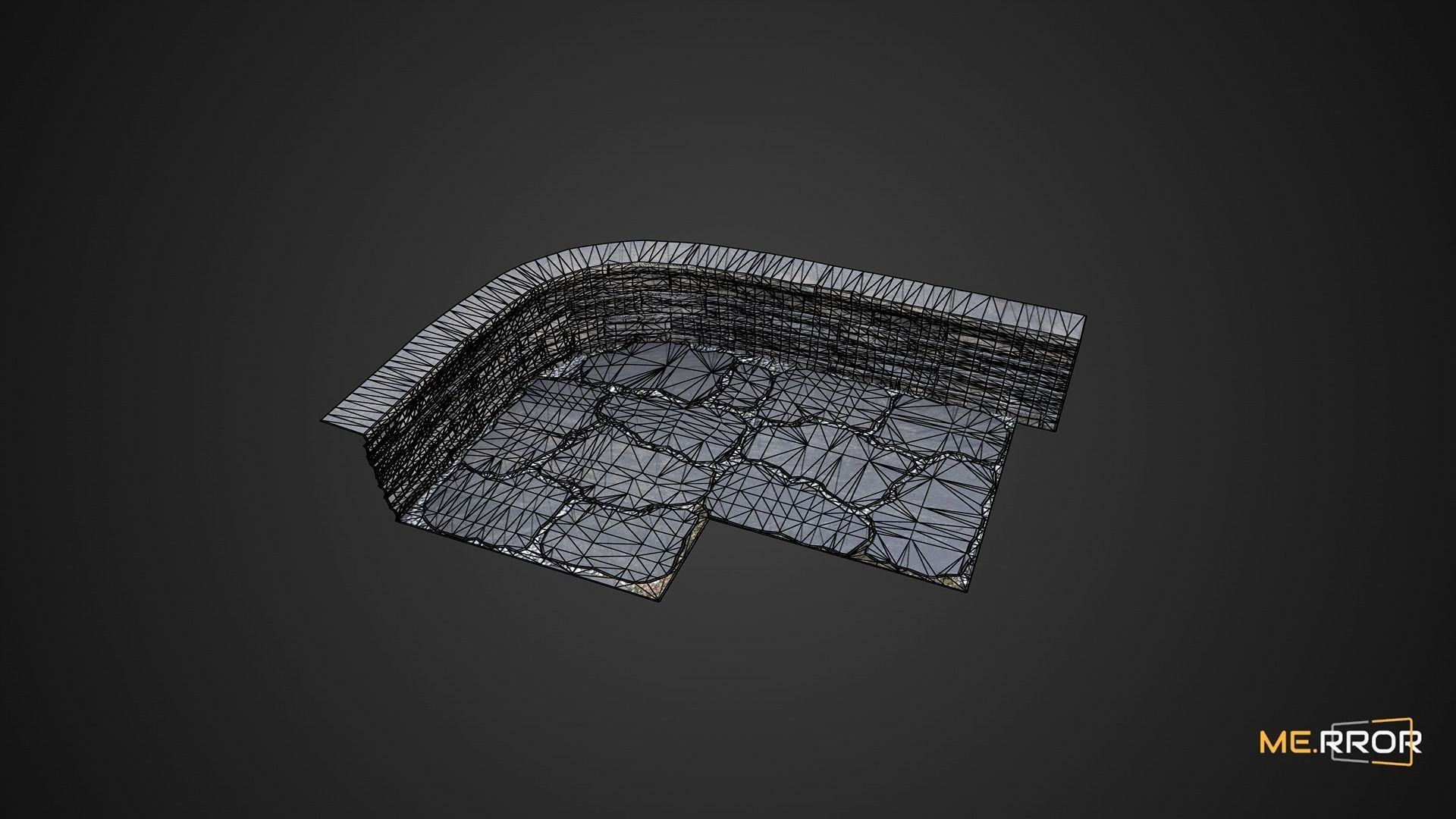 Game Ready Stone Wall and Floor Low-poly 3D model_7