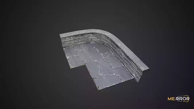 Game Ready Stone Wall and Floor Low-poly 3D model