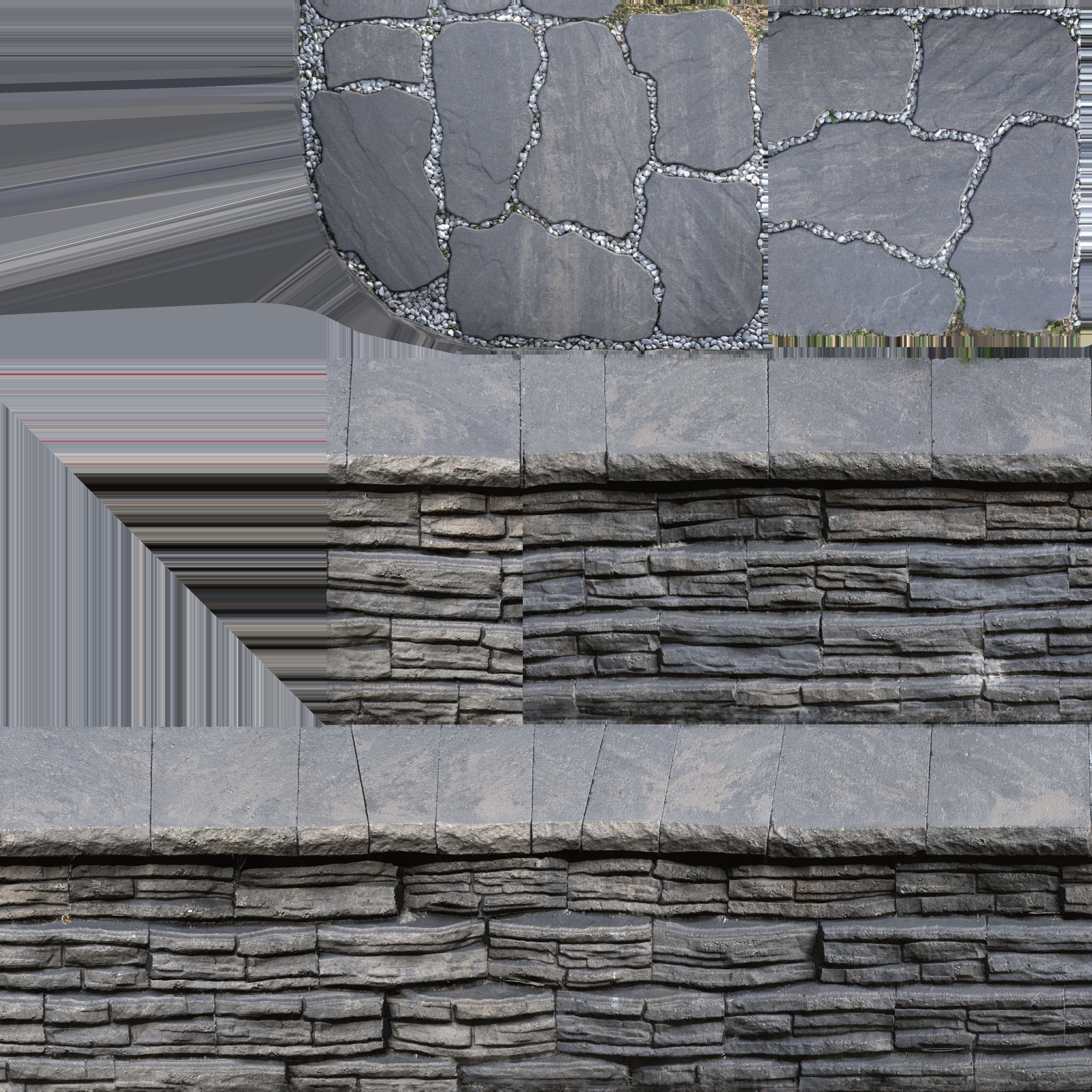 Game Ready Stone Wall and Floor Low-poly 3D model_18