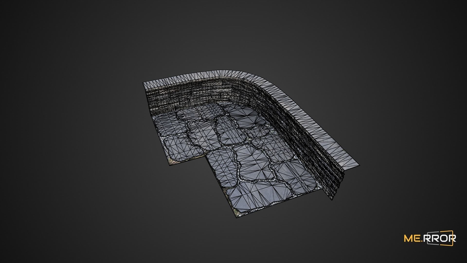 Game Ready Stone Wall and Floor Low-poly 3D model_8