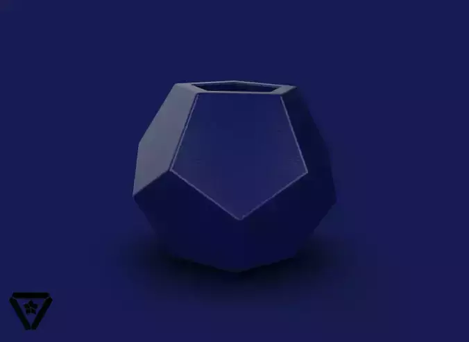 23 Dodecahedron Geometric Flower Planter Pot V1 Lisa