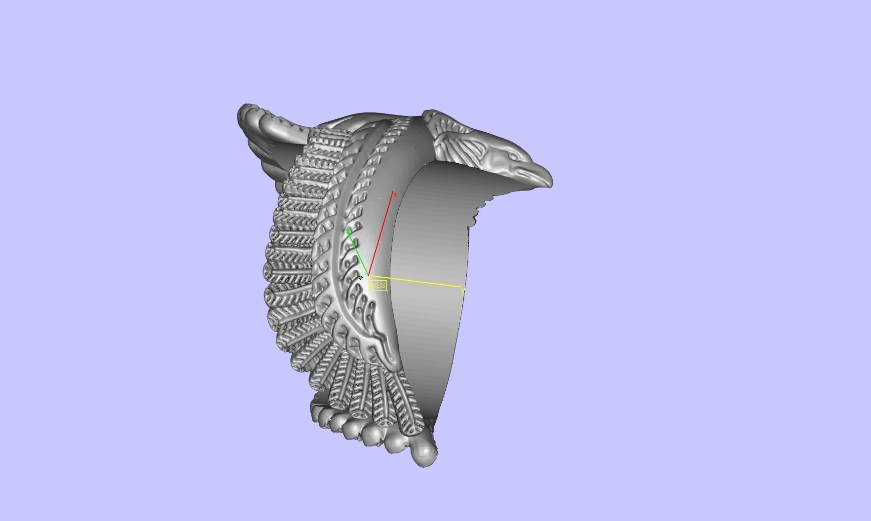 Eagle Ring  3D print model_3