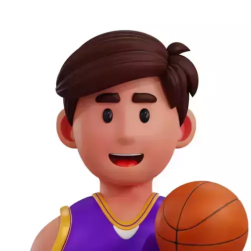 Basketball Player Avatar 3D Icon Low-poly 3D model