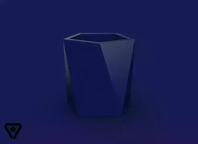 26 Facet  5 Sides Geometric Planter Pot  V1  Eigna