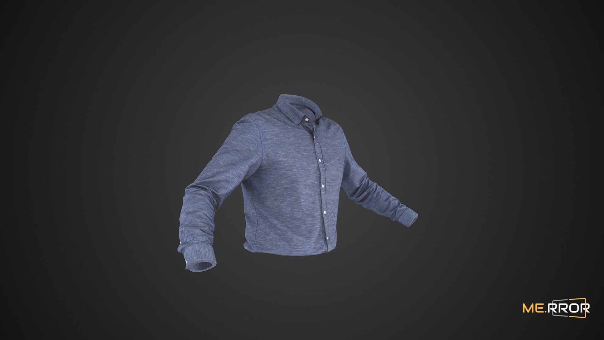 Game Ready Blue Shirts Low-poly 3D model_12