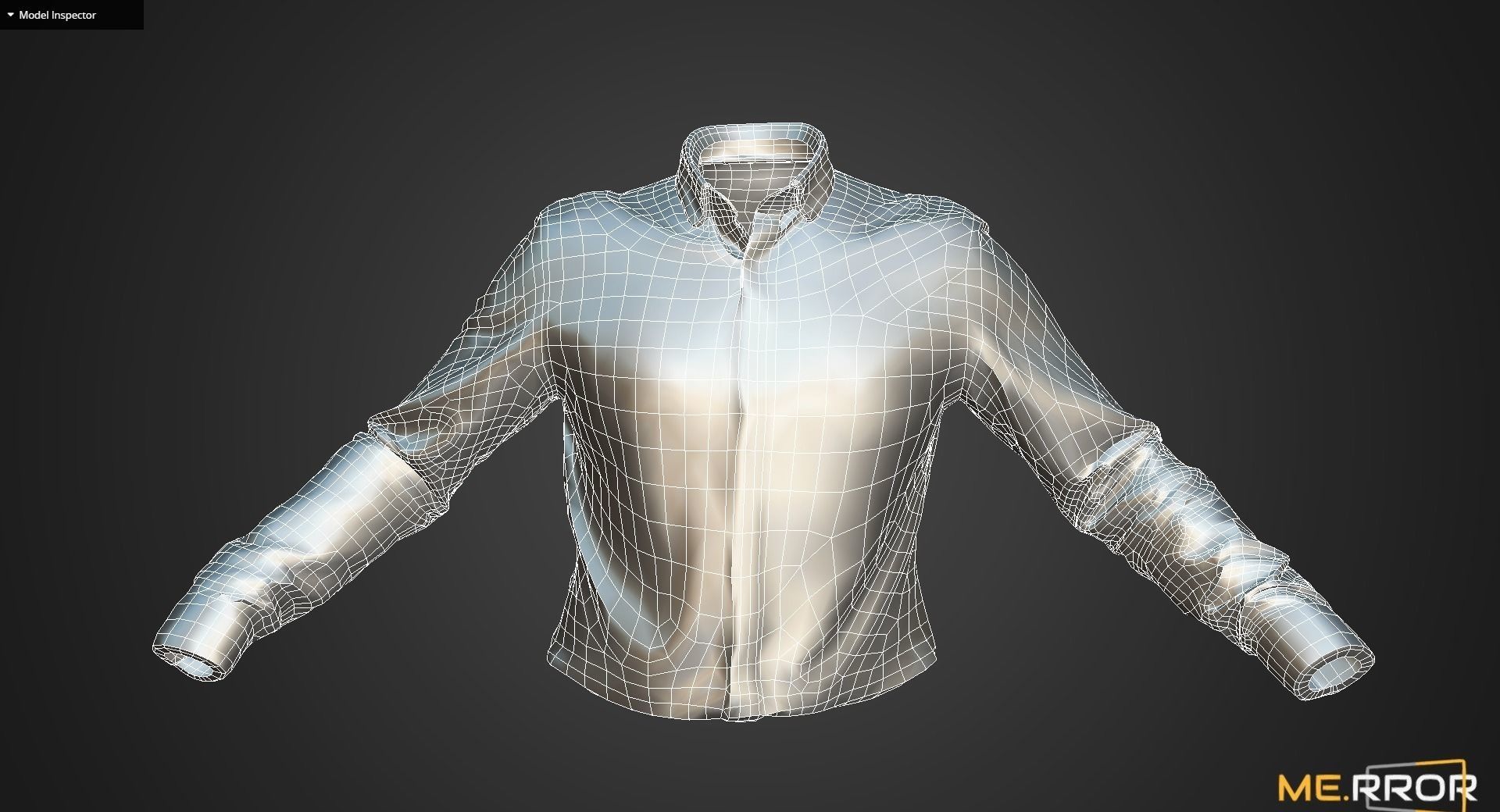 Game Ready Blue Shirts Low-poly 3D model_8