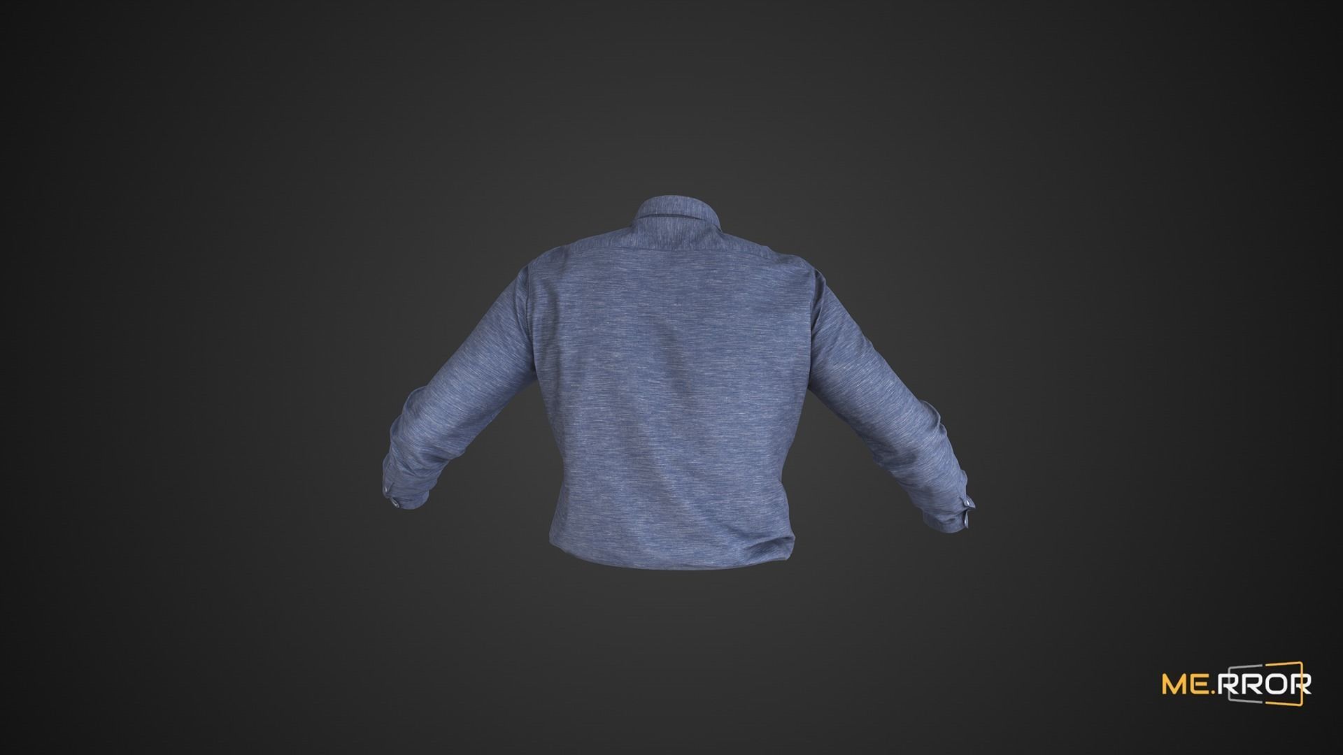 Game Ready Blue Shirts Low-poly 3D model_13