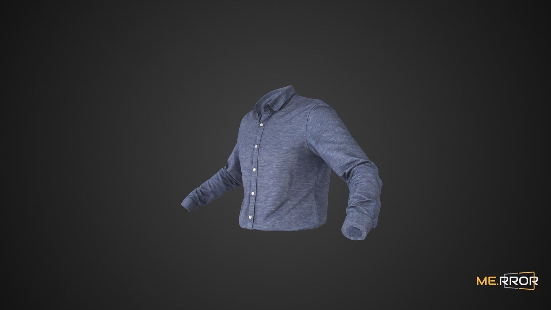 Game Ready Blue Shirts Low-poly 3D model_2
