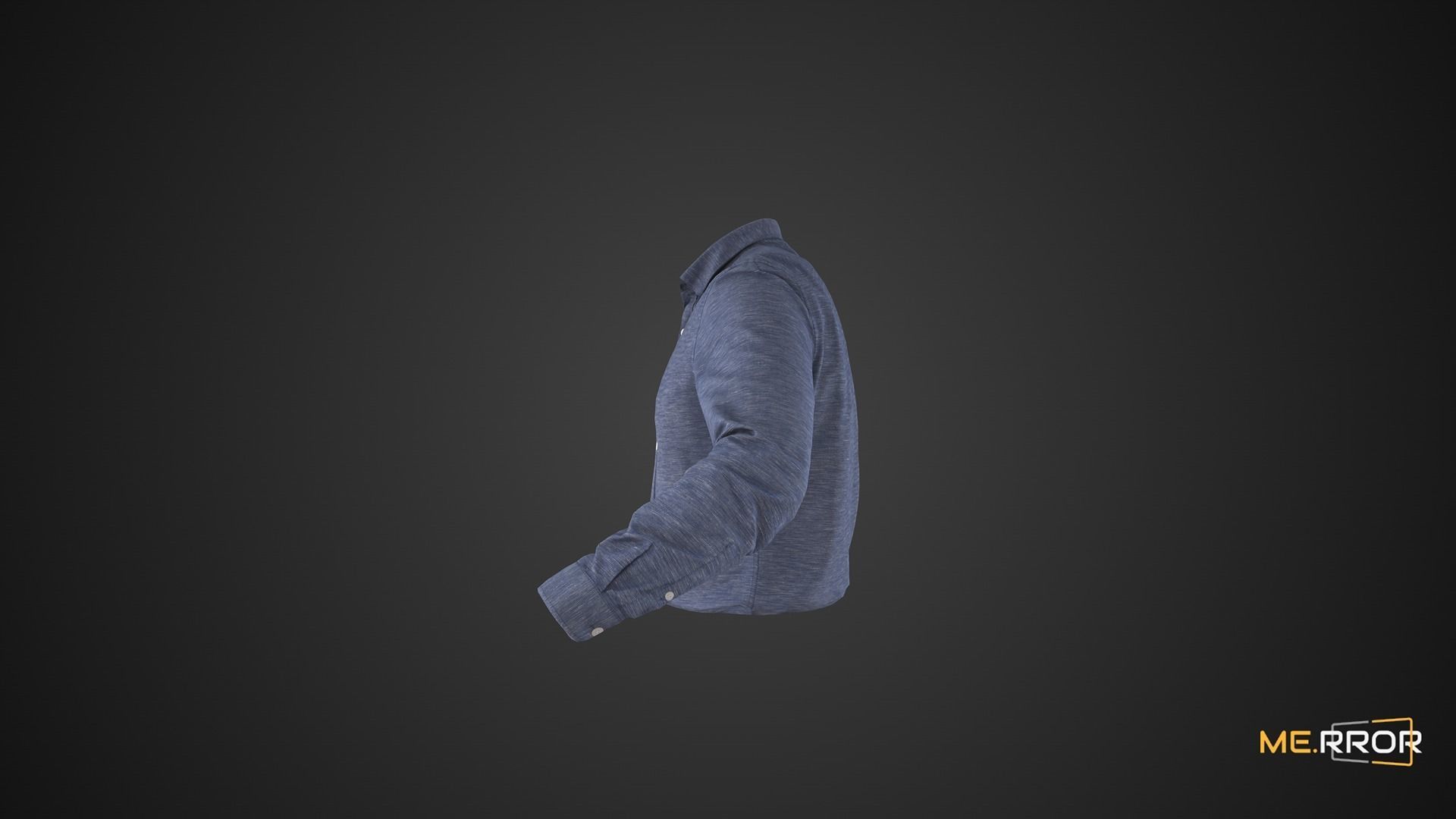 Game Ready Blue Shirts Low-poly 3D model_4