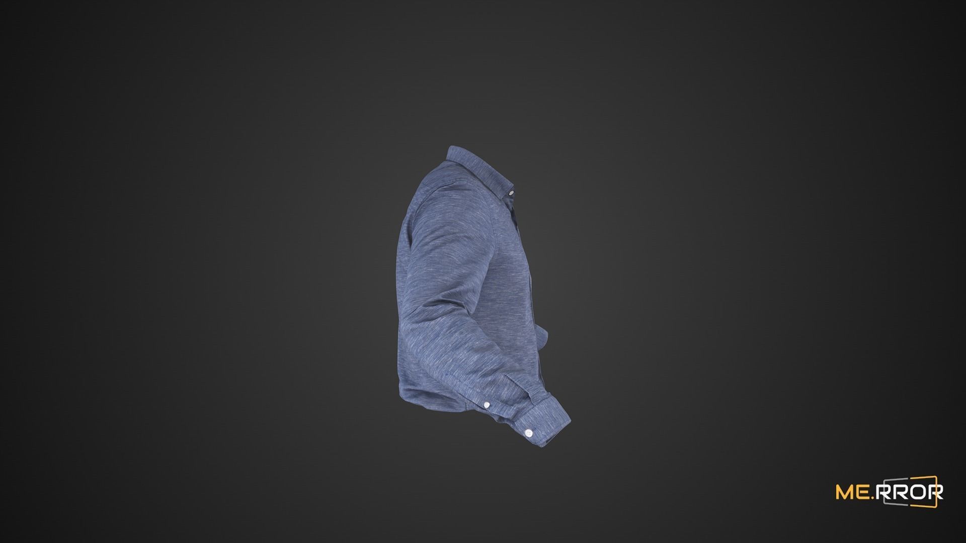 Game Ready Blue Shirts Low-poly 3D model_3