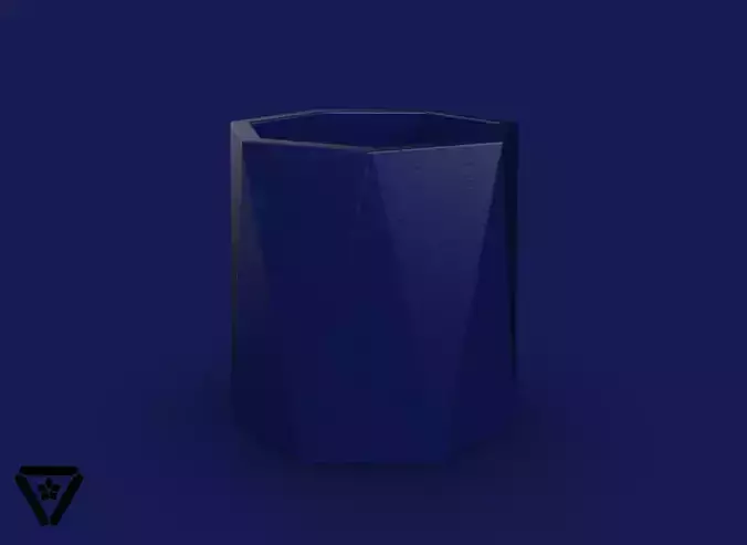 28 Facet 7 Sides Geometric Planter Pot  V1  Eyca