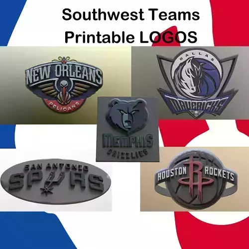 USA Southwest Teams Printable LOGOS 3D print model