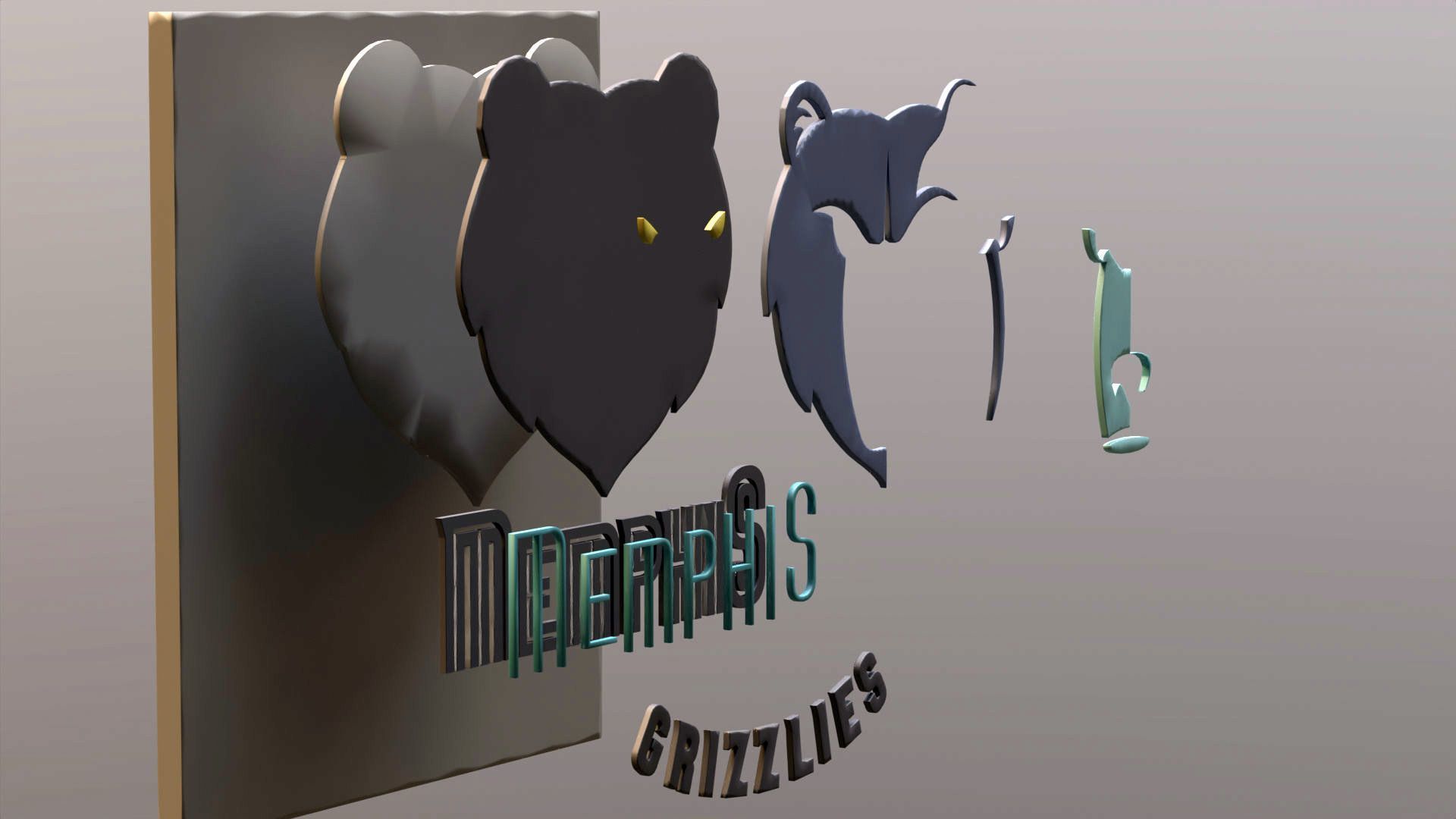 USA Southwest Teams Printable LOGOS 3D print model_11