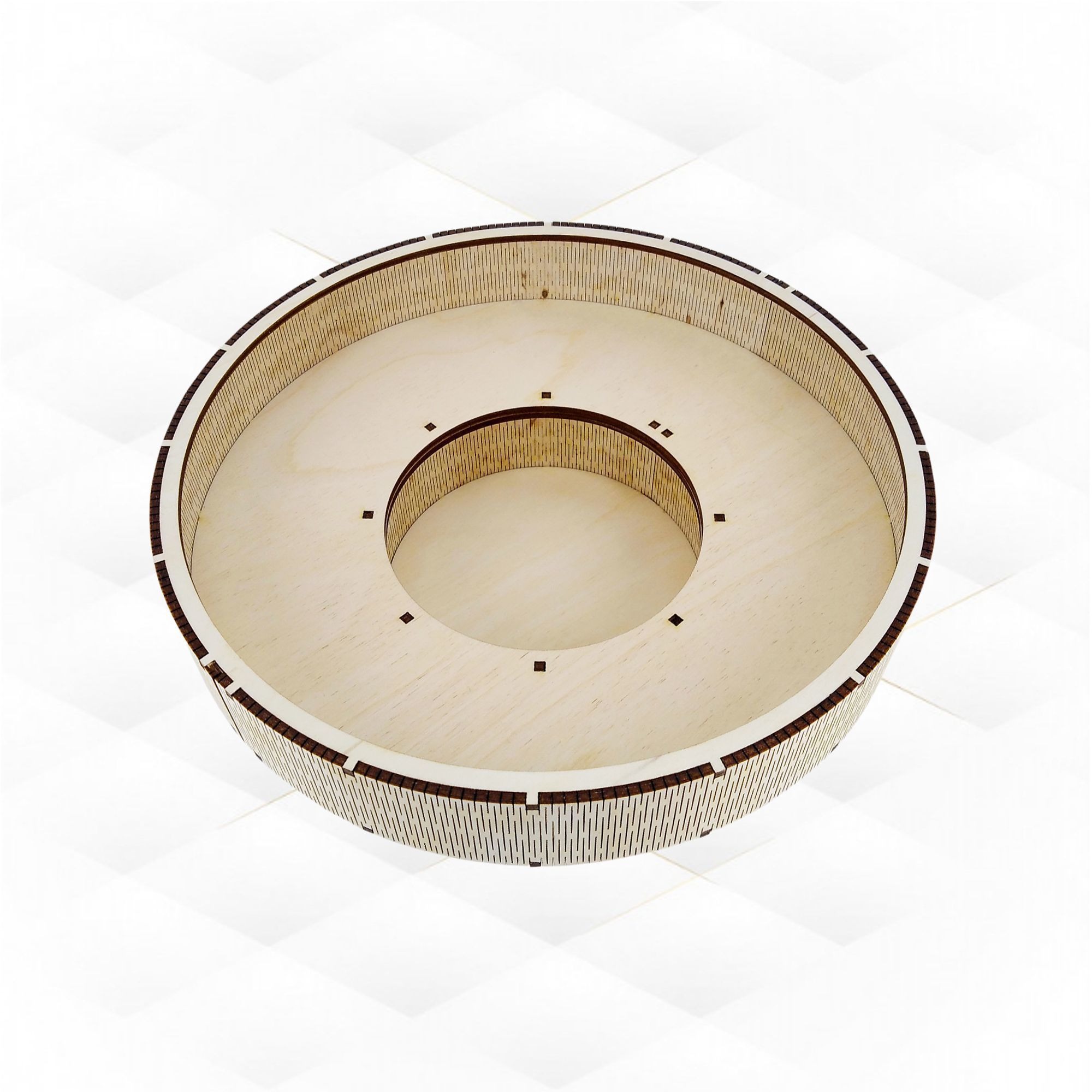 Dish round svg dxf pattern for laser cut 3D model 3D printable | CGTrader