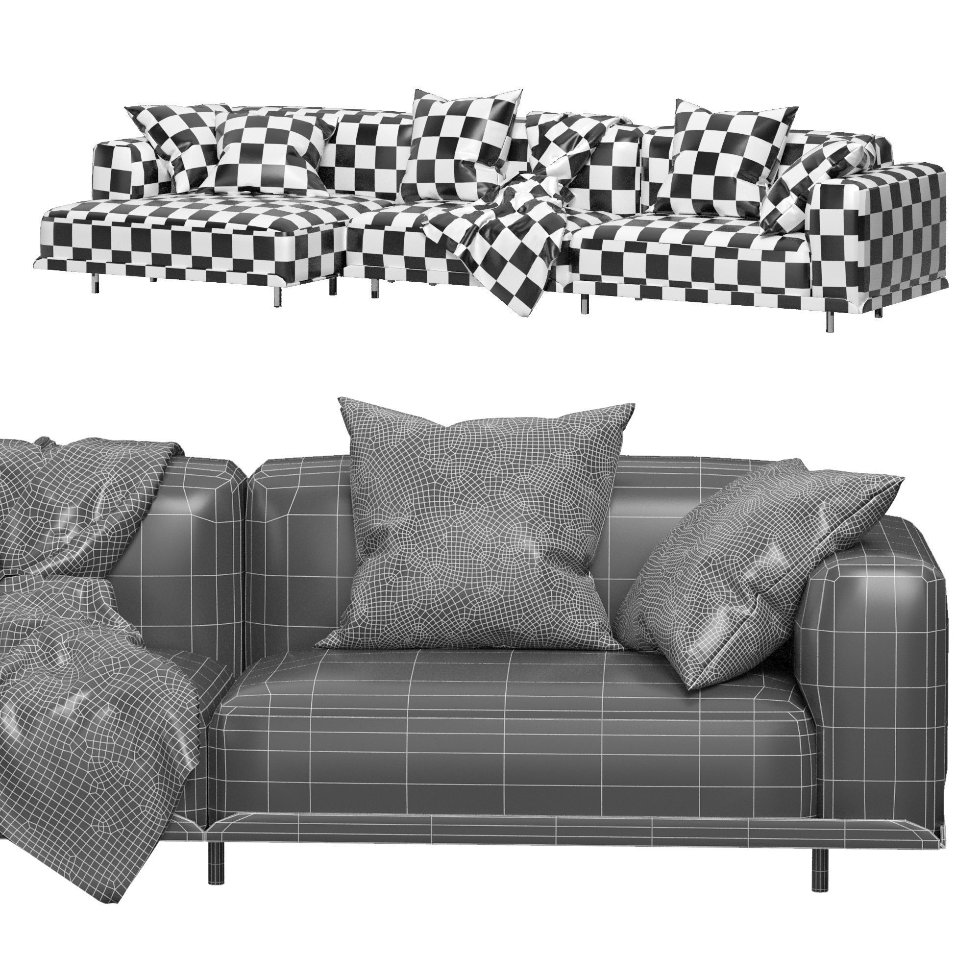 Arflex Claudine L Sofa 3D model_3