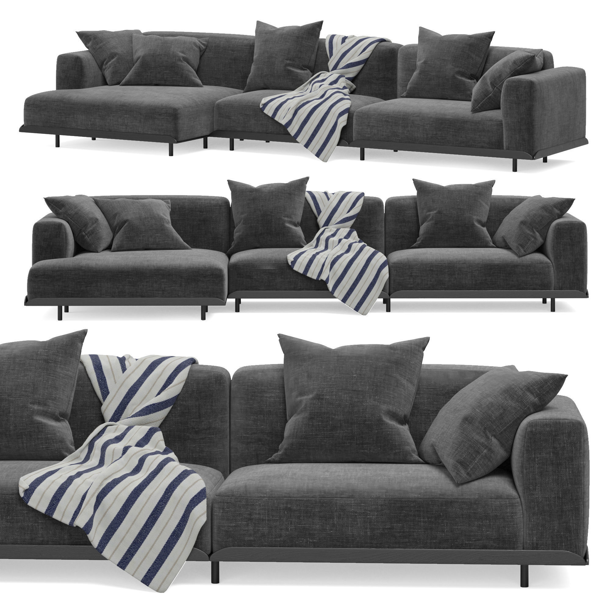 Arflex Claudine L Sofa 3D model_2
