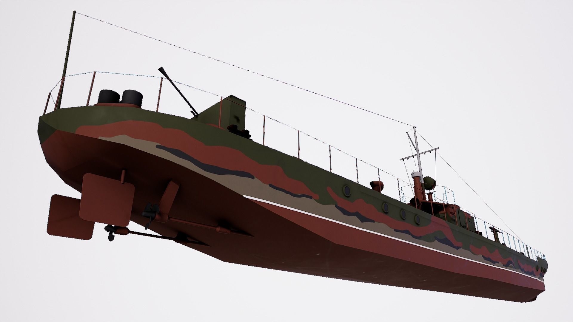 Ship Support Designa MBK 161  Low-poly 3D model_9