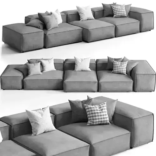 Living Divani Extra Soft Sofa Three Seater 3D model