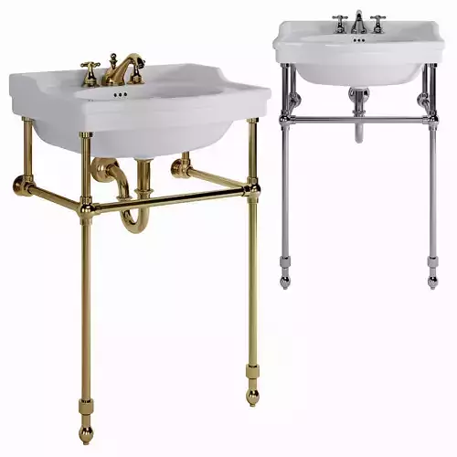 Cierra console sink with brass stand