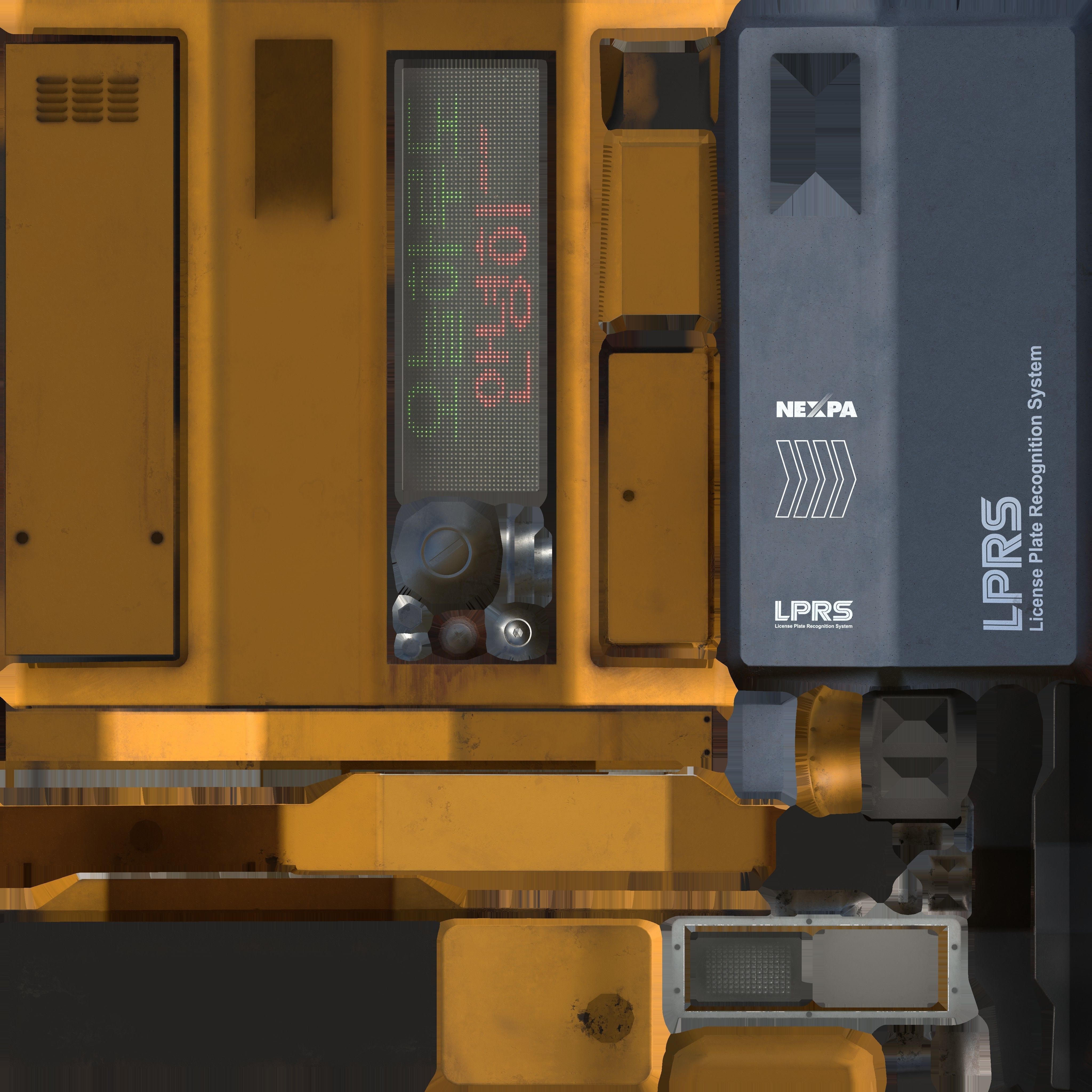 Game Ready License Plate Recognition Device Low-poly 3D model_22