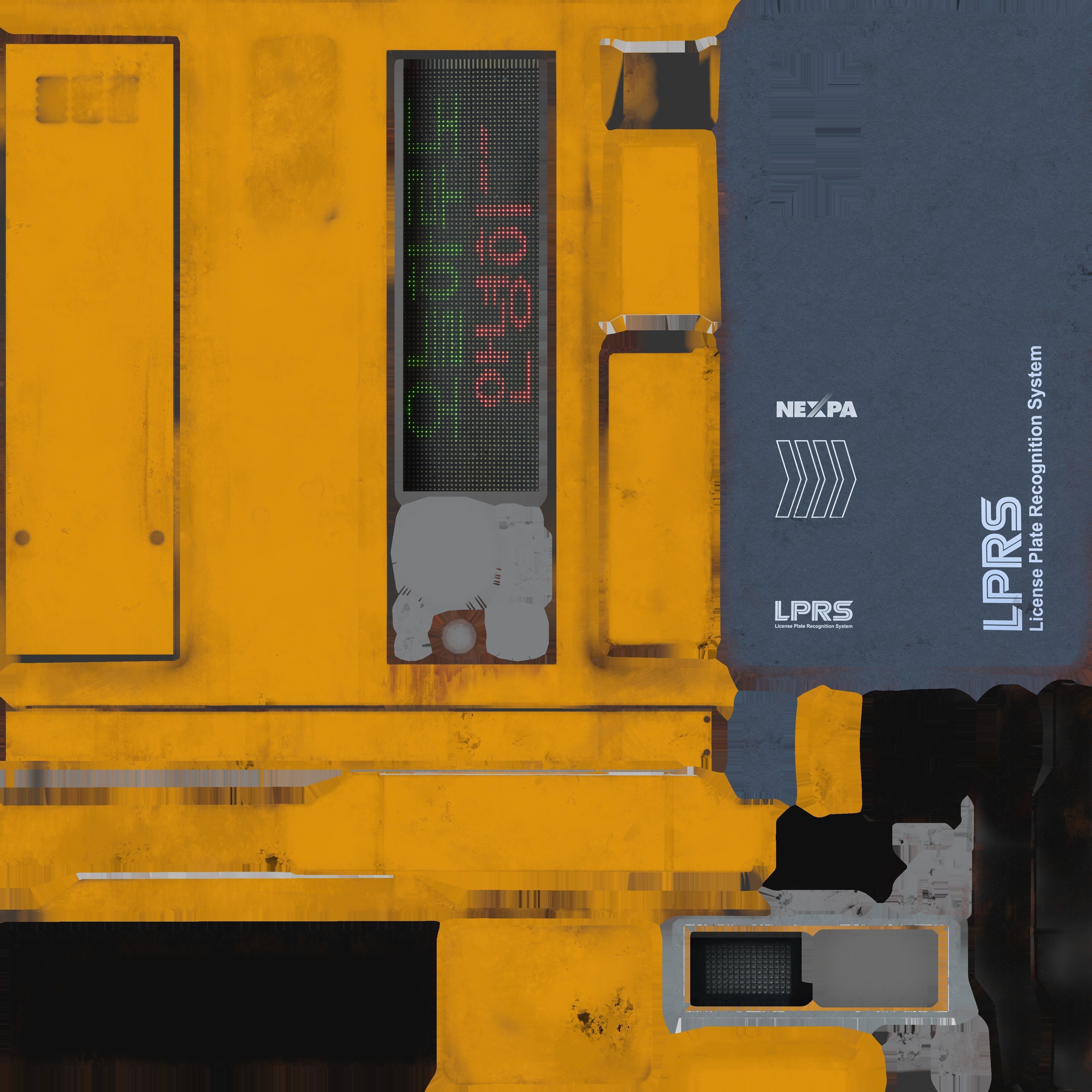 Game Ready License Plate Recognition Device Low-poly 3D model_17