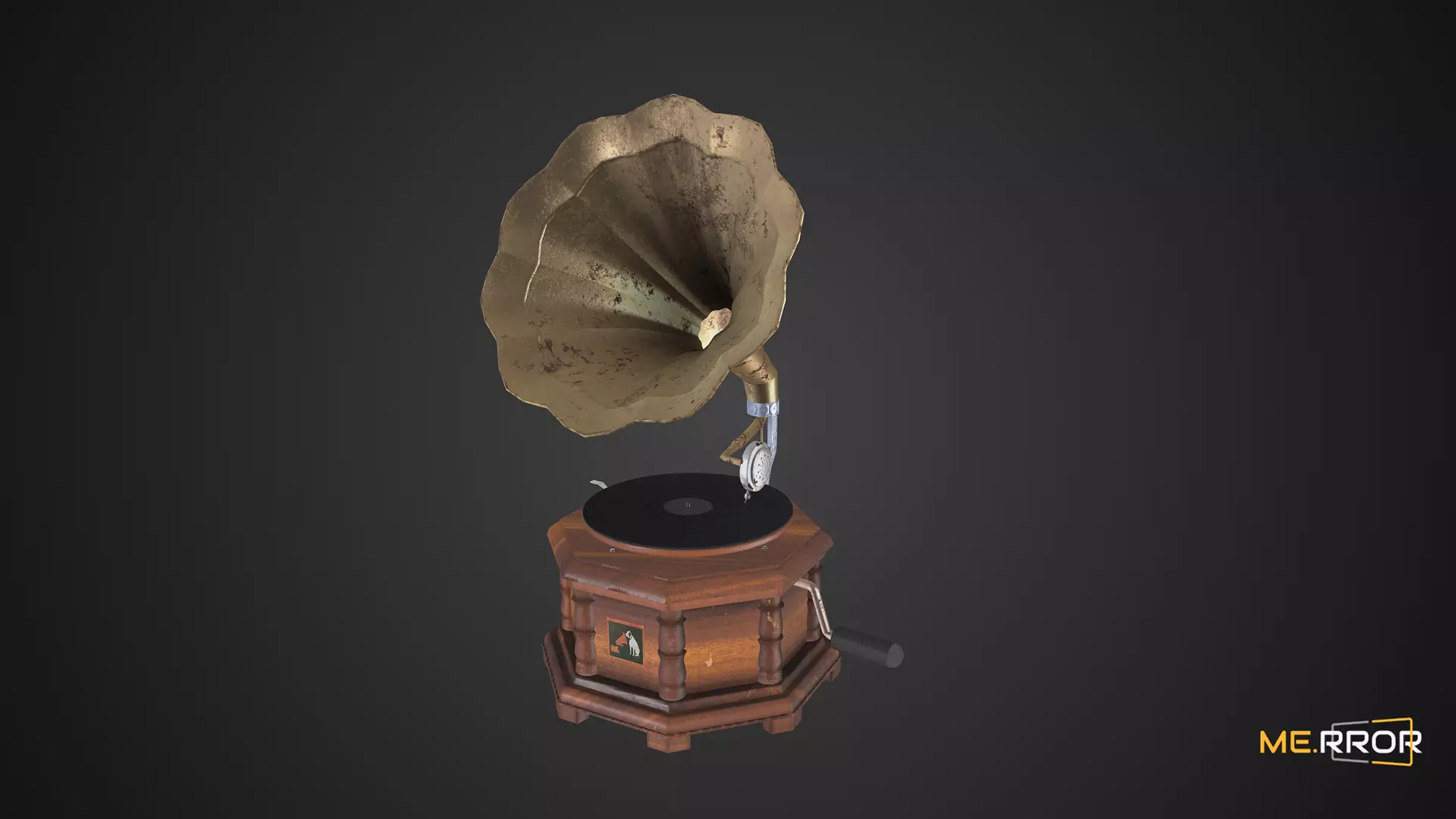 Game Ready Phonograph Low-poly 3D model_0