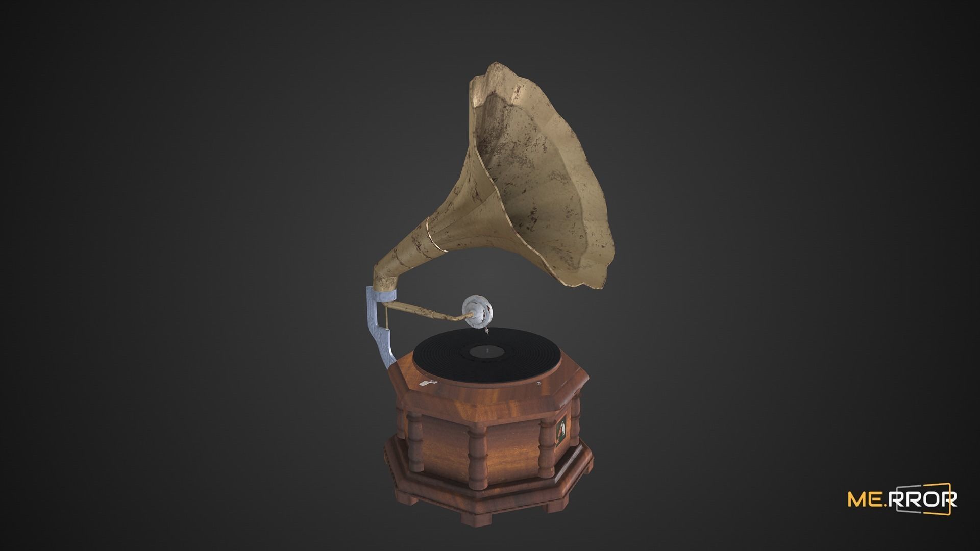 Game Ready Phonograph Low-poly 3D model_5