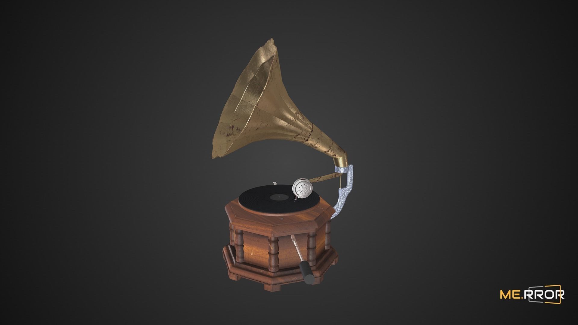 Game Ready Phonograph Low-poly 3D model_2