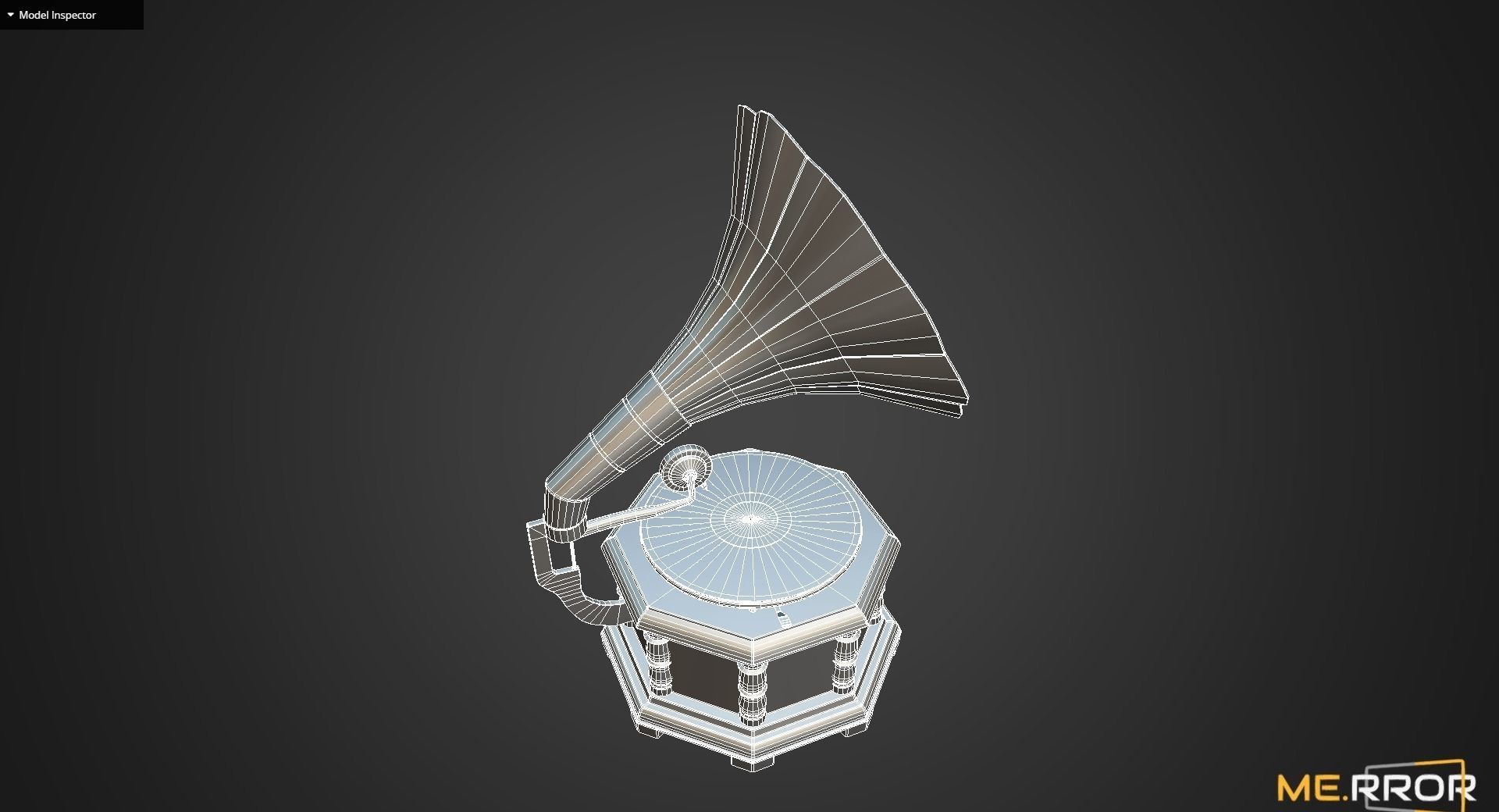 Game Ready Phonograph Low-poly 3D model_10