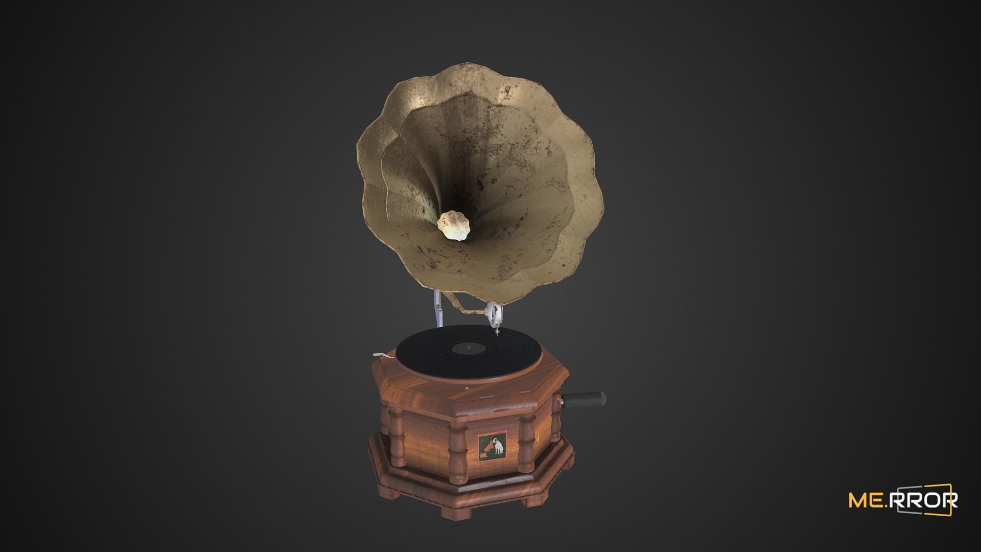 Game Ready Phonograph Low-poly 3D model_4