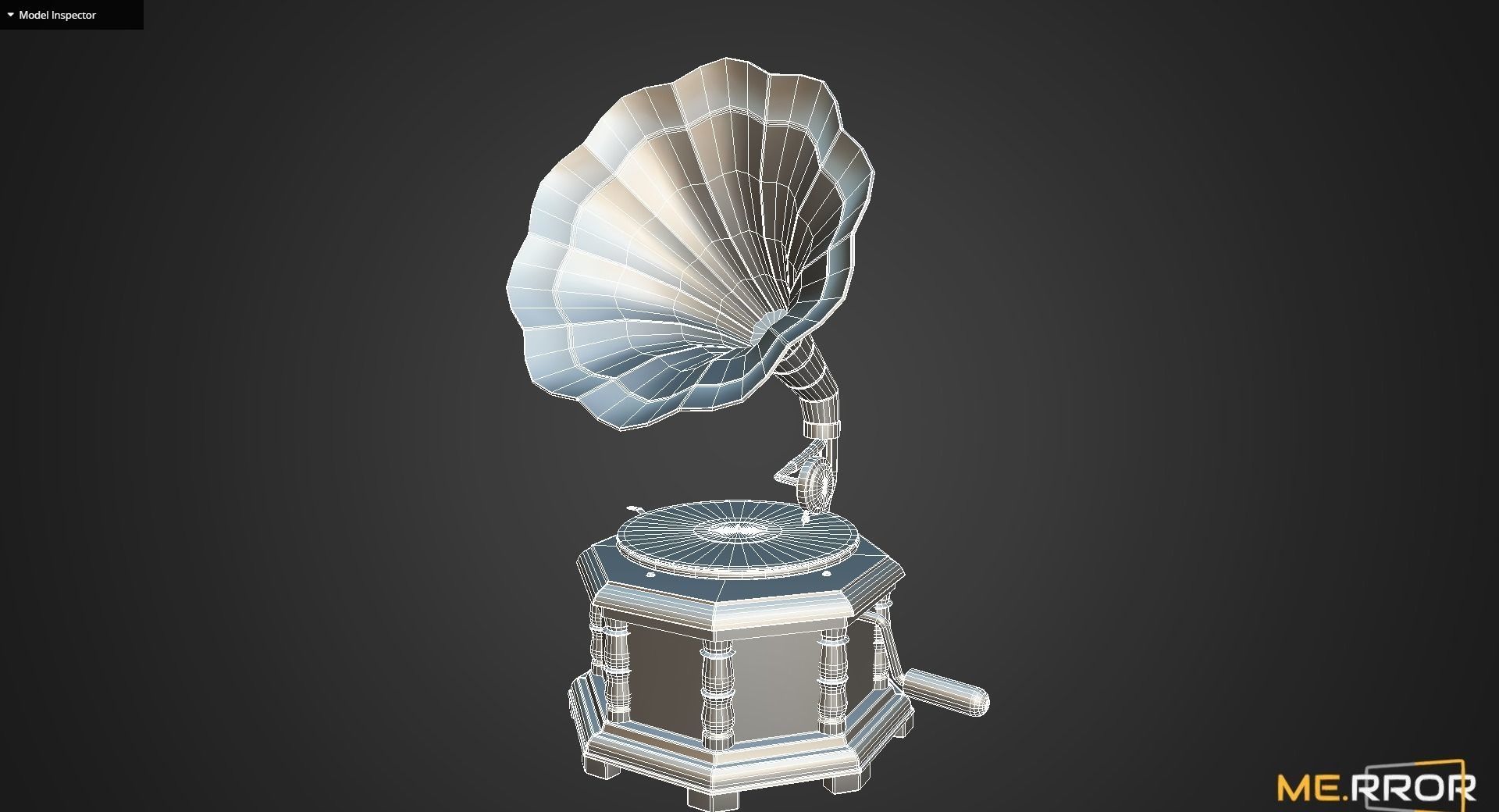 Game Ready Phonograph Low-poly 3D model_9