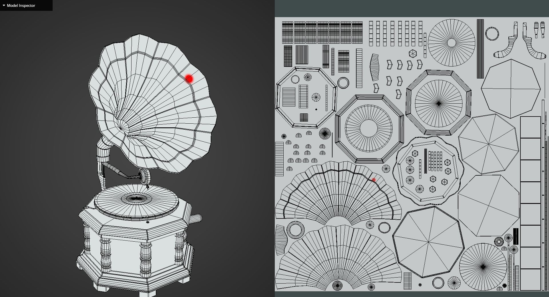 Game Ready Phonograph Low-poly 3D model_12