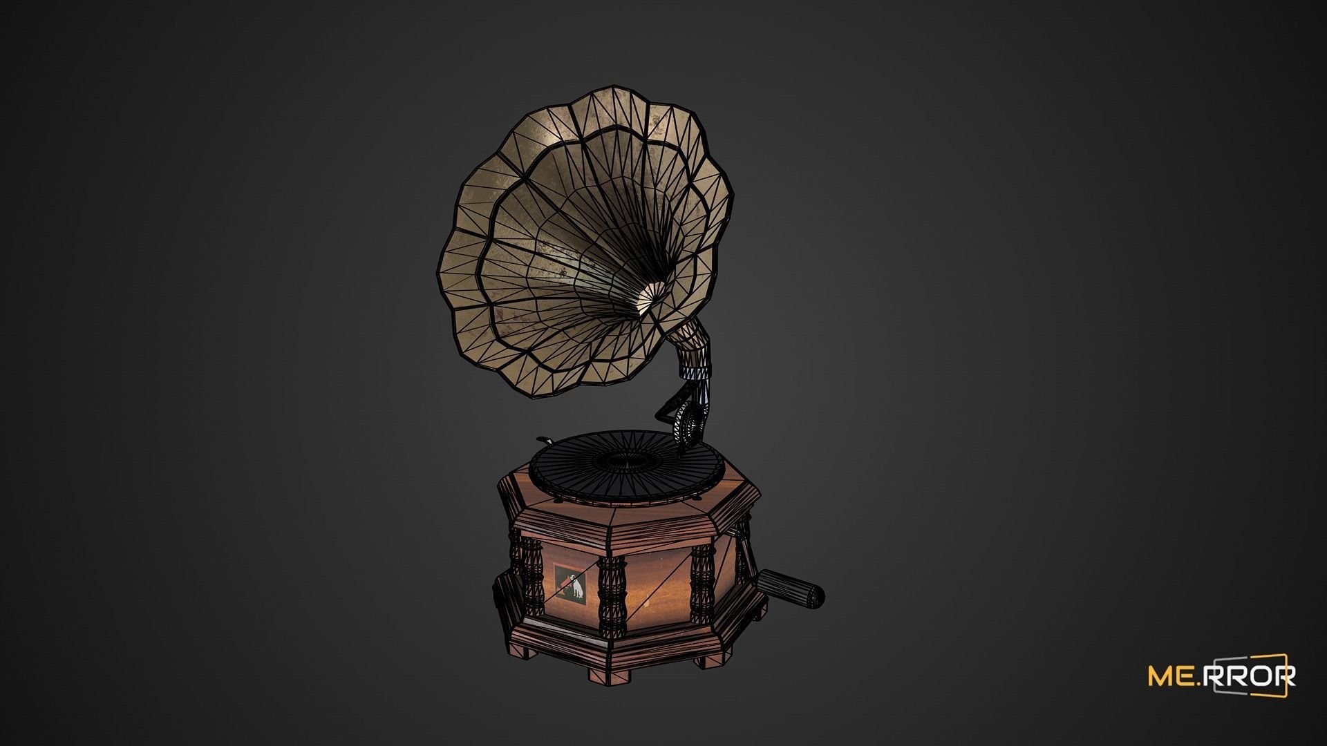 Game Ready Phonograph Low-poly 3D model_1