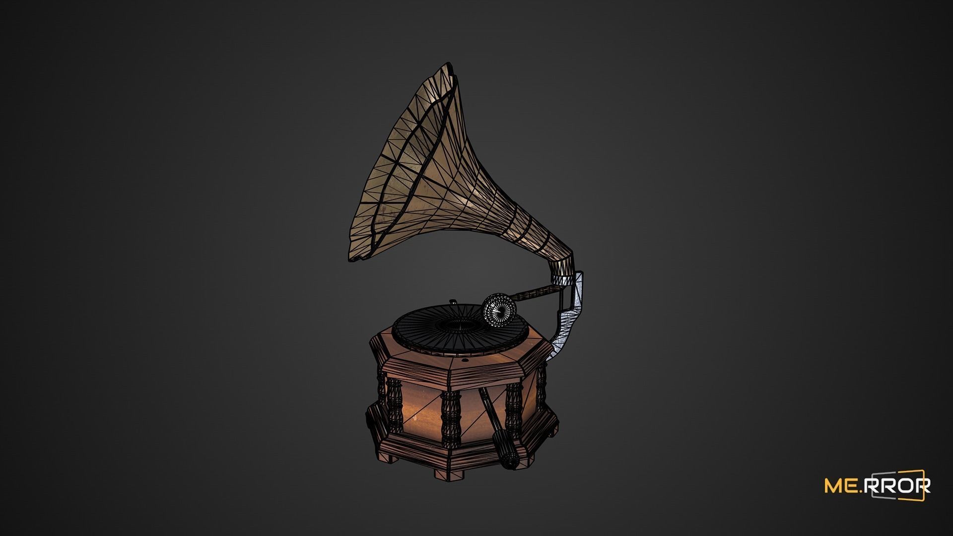 Game Ready Phonograph Low-poly 3D model_8