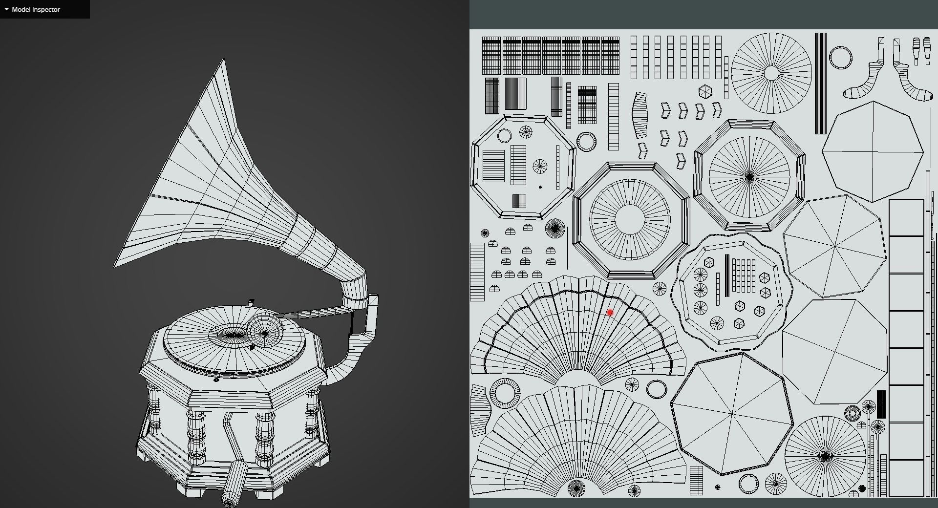 Game Ready Phonograph Low-poly 3D model_11