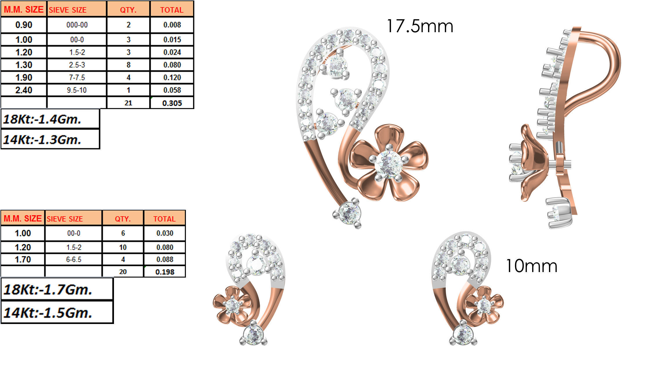 Women Pendant Earrings Set STL JCD Details 3D print model_1