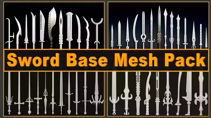 58 Sword Base Mesh Pack