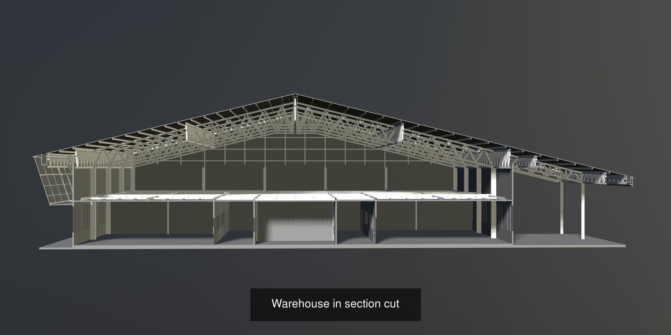 Building in section cut set 01 3D Model Collection_1
